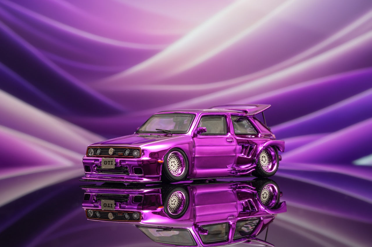 Liberty64 1:64 Volkswagen Golf MK2 KS Concept Chrome Purple