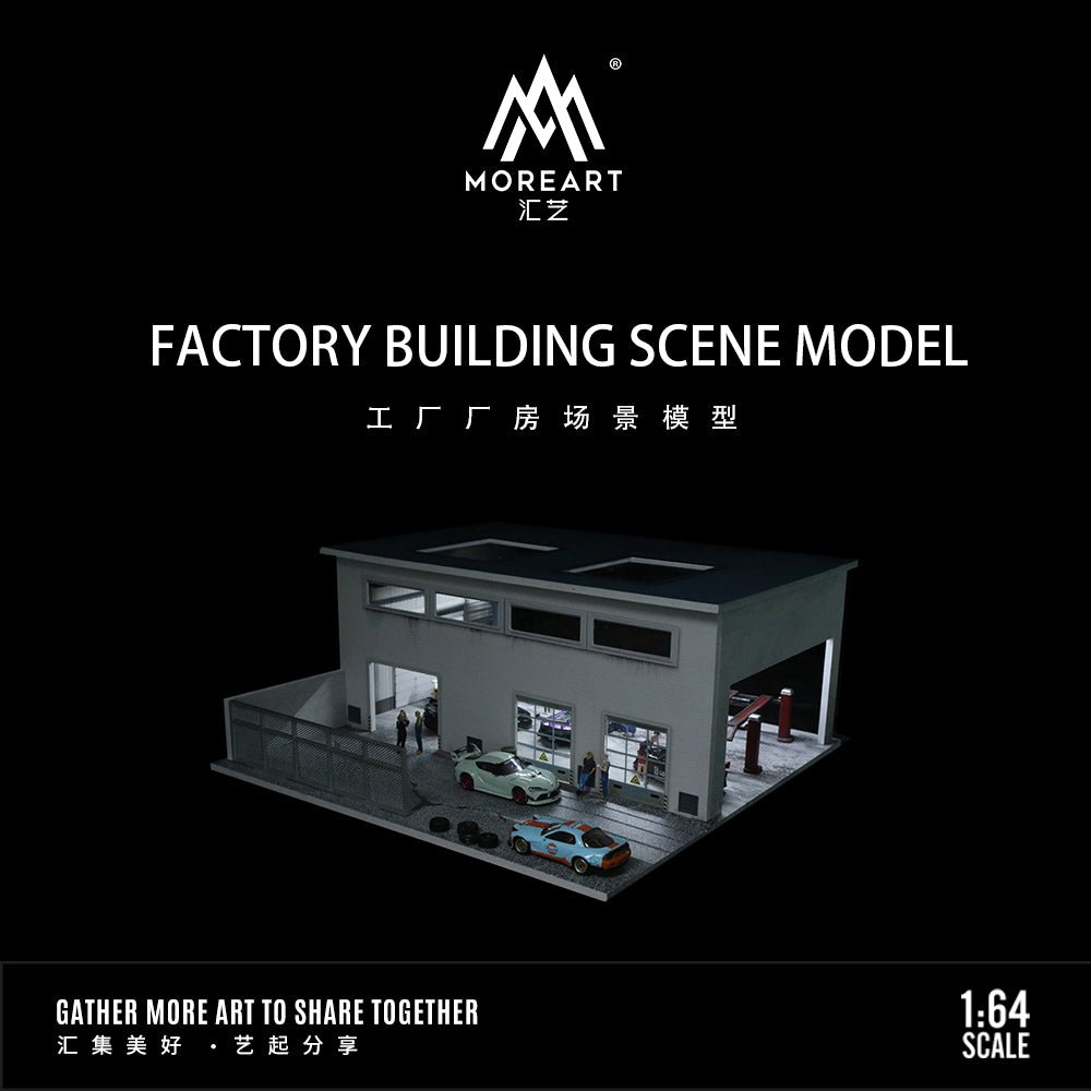 MoreArt 1:64 Factory Building Scene Model LED Light Diorama
