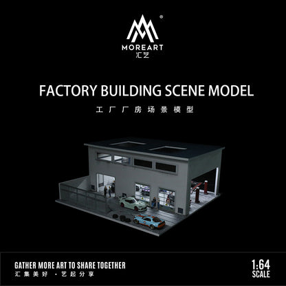 MoreArt 1:64 Factory Building Scene Model LED Light Diorama