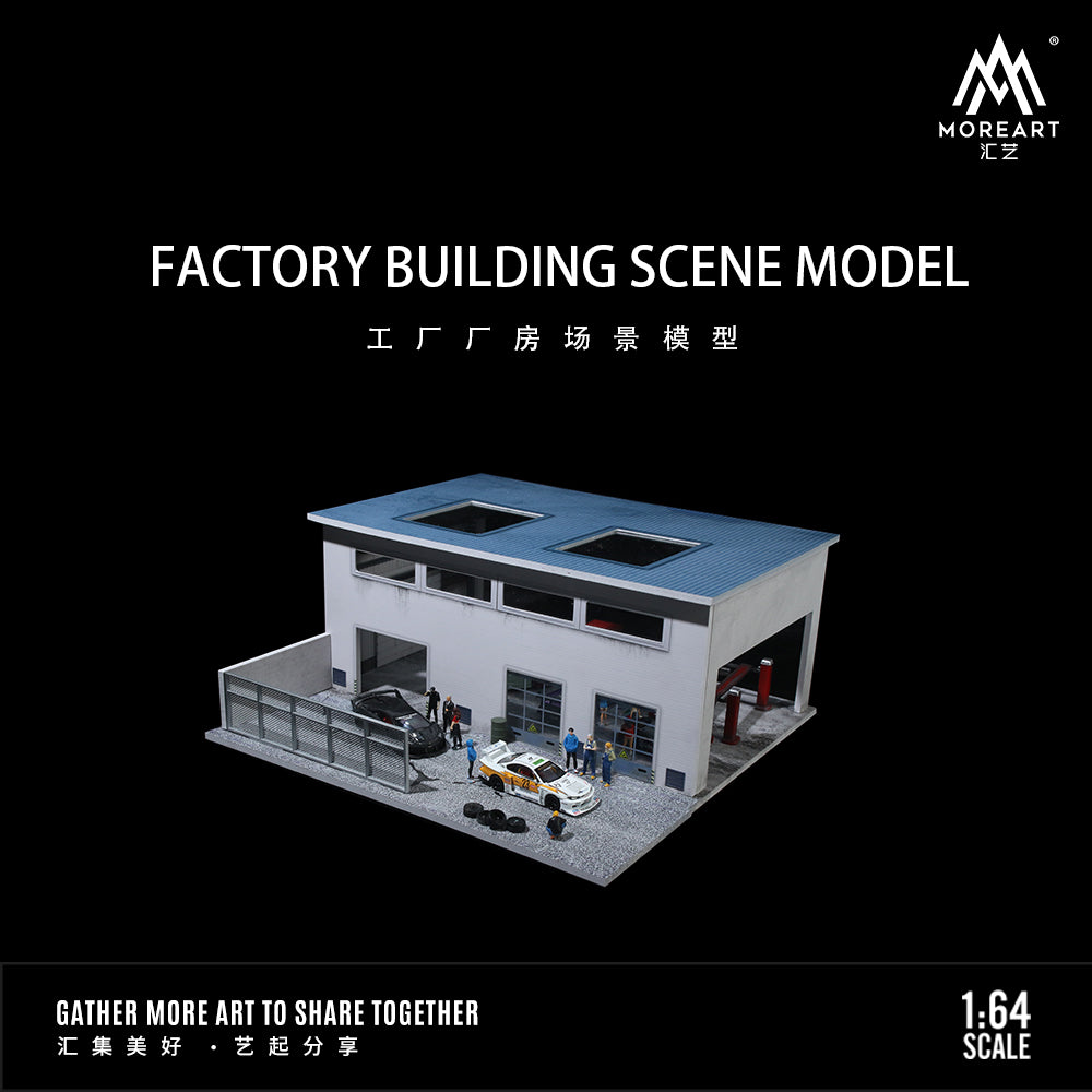MoreArt 1:64 Factory Building Scene Model LED Light Diorama
