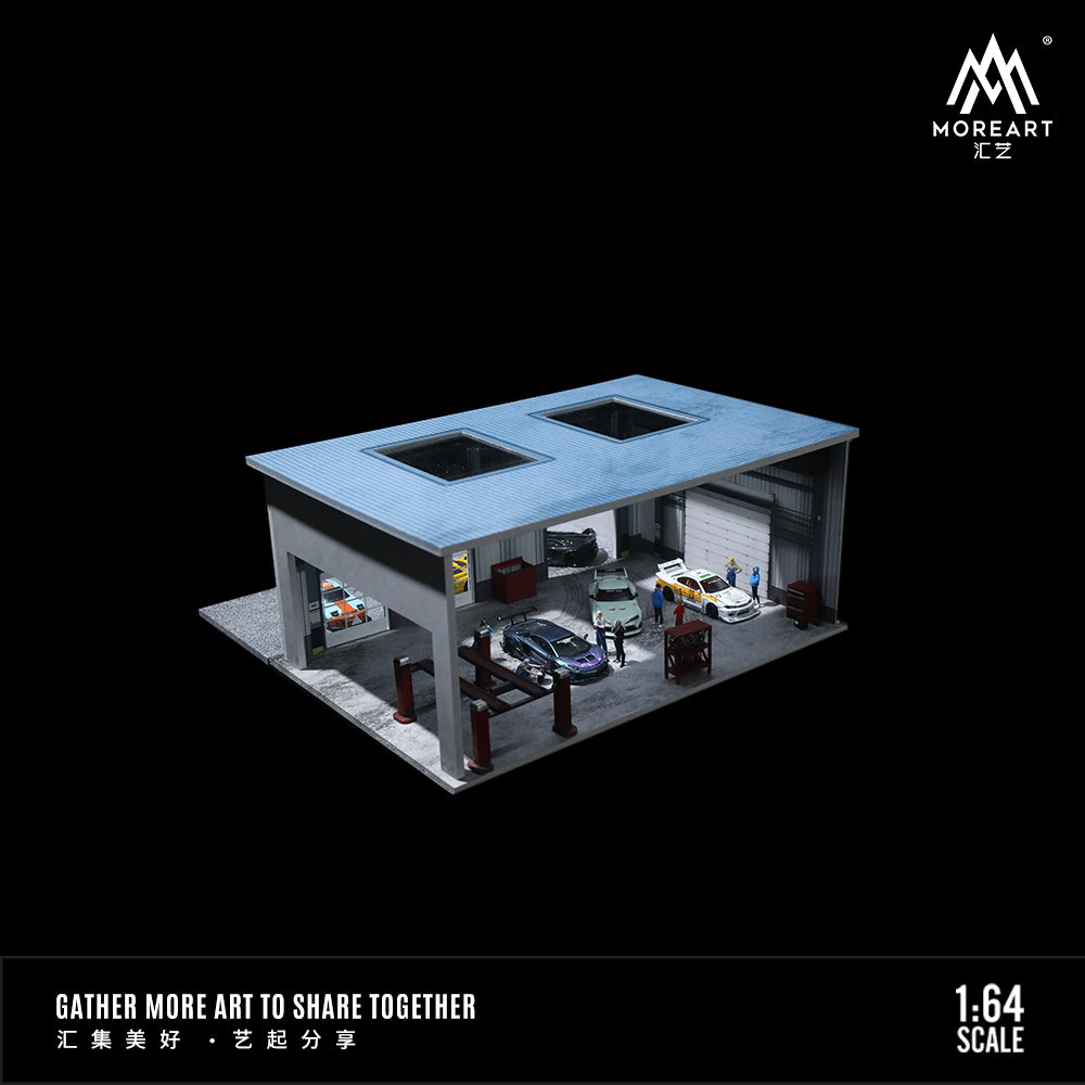 MoreArt 1:64 Factory Building Scene Model LED Light Diorama