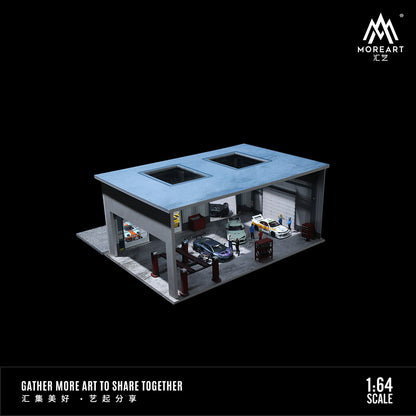 MoreArt 1:64 Factory Building Scene Model LED Light Diorama