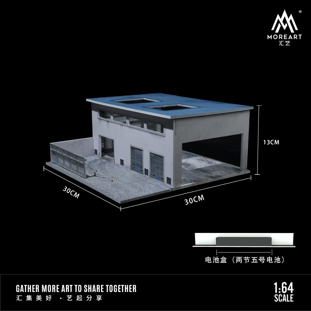 MoreArt 1:64 Factory Building Scene Model LED Light Diorama