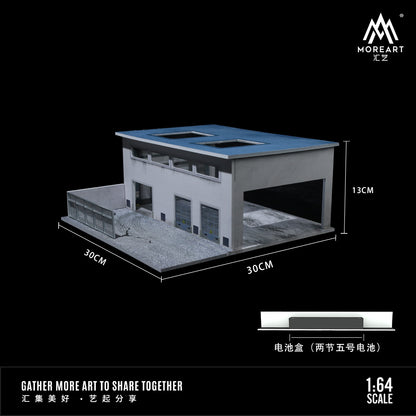 MoreArt 1:64 Factory Building Scene Model LED Light Diorama