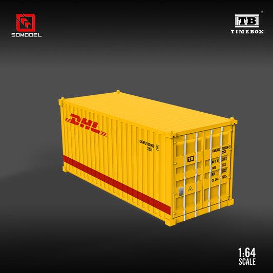 Time Box 1/64 20ft Shipping Container Full Metal Made- DHL Version