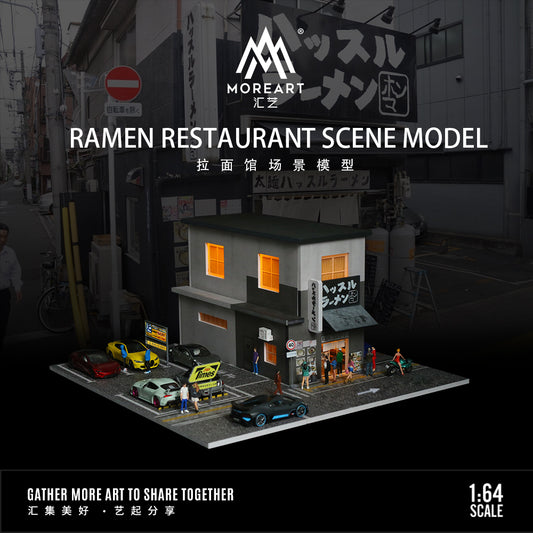 MoreArt 1:64 Japanese Ramen Restaurant Scene Model LED Light Diorama