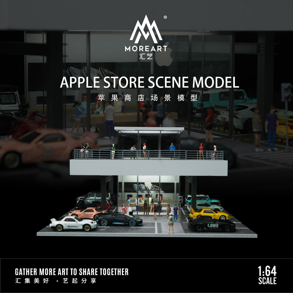 MoreArt 1:64 Apple Store Scene Model LED Lighting Diorama