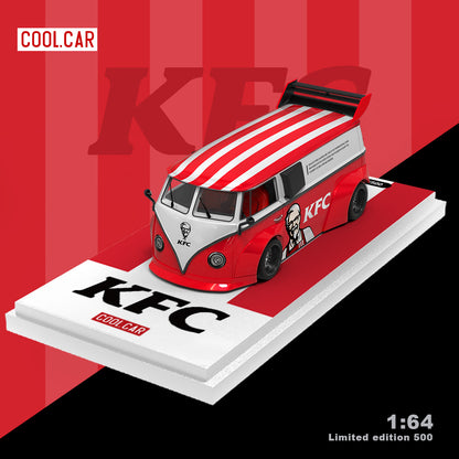 Cool.Car 1/64 Volkswagen Camper Van Kombi T1 KFC Edition with Metal Container