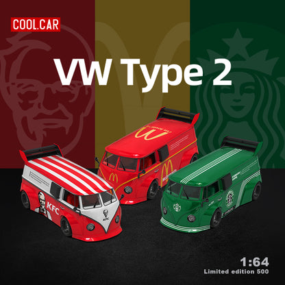 Cool.Car 1/64 Volkswagen Camper Van Kombi T1 KFC Edition with Metal Container