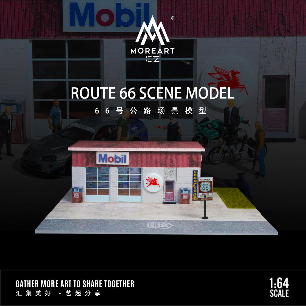 MoreArt 1:64 Route 66 Scene Model American Style LED Lighting Diorama
