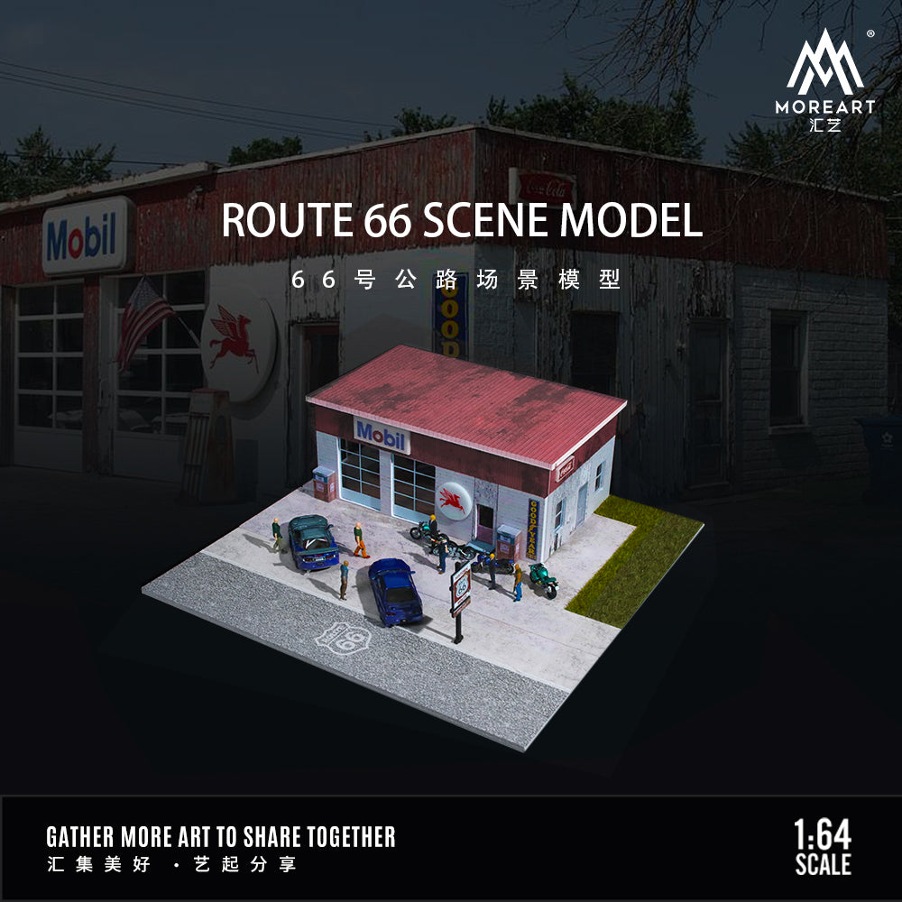MoreArt 1:64 Route 66 Scene Model American Style LED Lighting Diorama