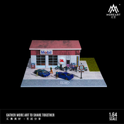 MoreArt 1:64 Route 66 Scene Model American Style LED Lighting Diorama