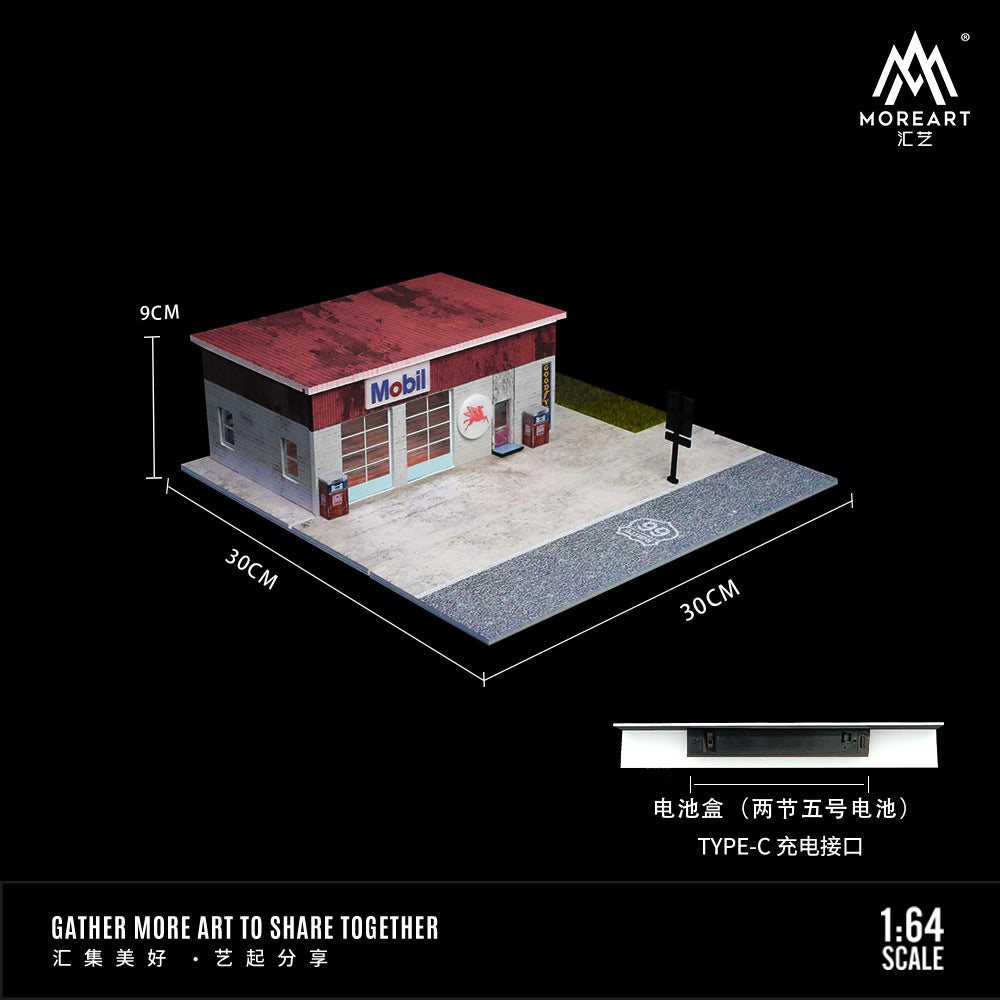 MoreArt 1:64 Route 66 Scene Model American Style LED Lighting Diorama