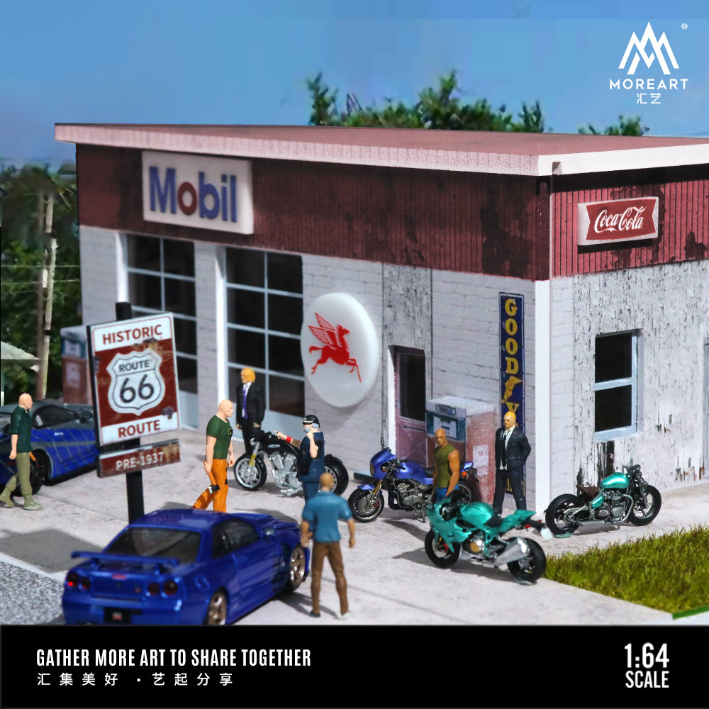 MoreArt 1:64 Route 66 Scene Model American Style LED Lighting Diorama