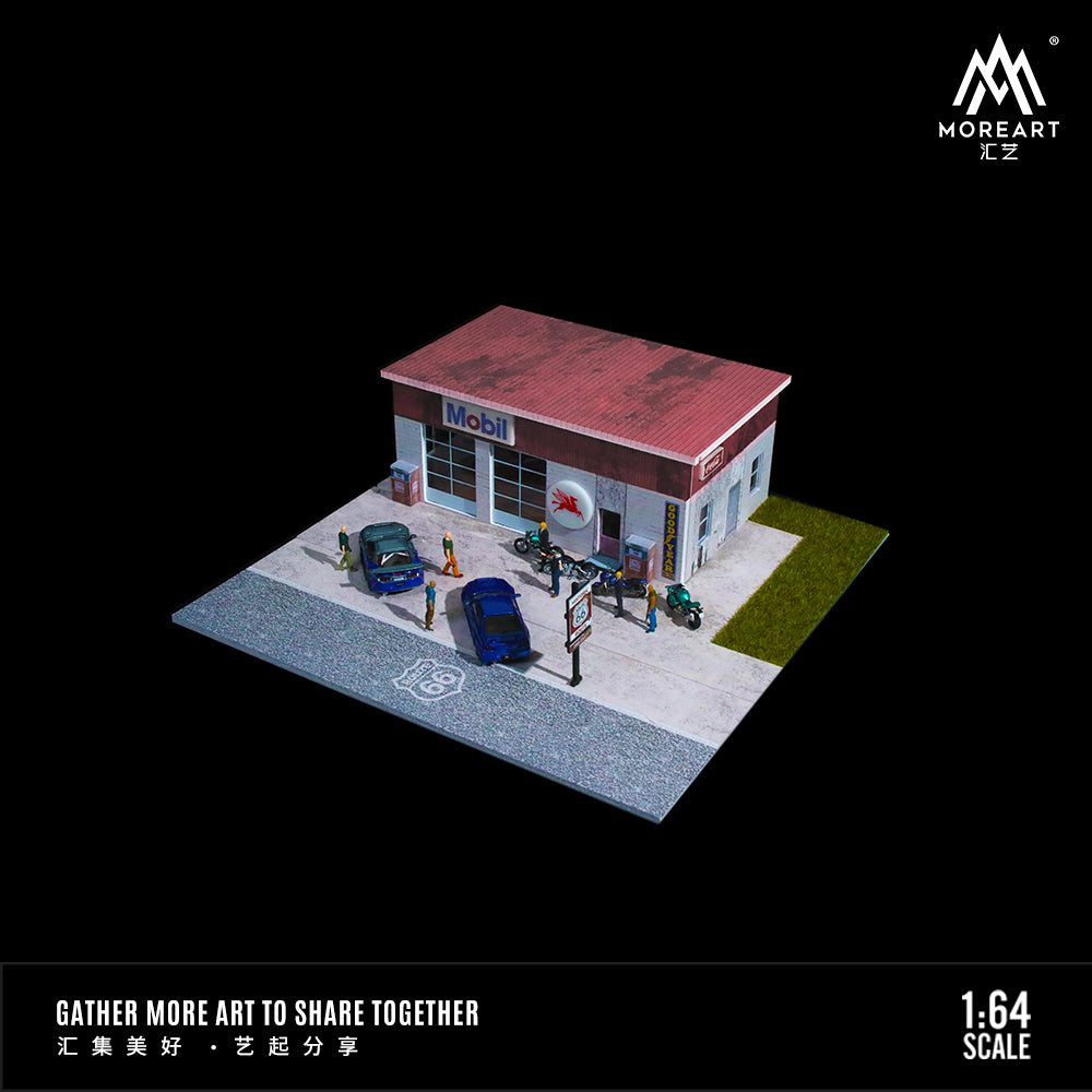 MoreArt 1:64 Route 66 Scene Model American Style LED Lighting Diorama