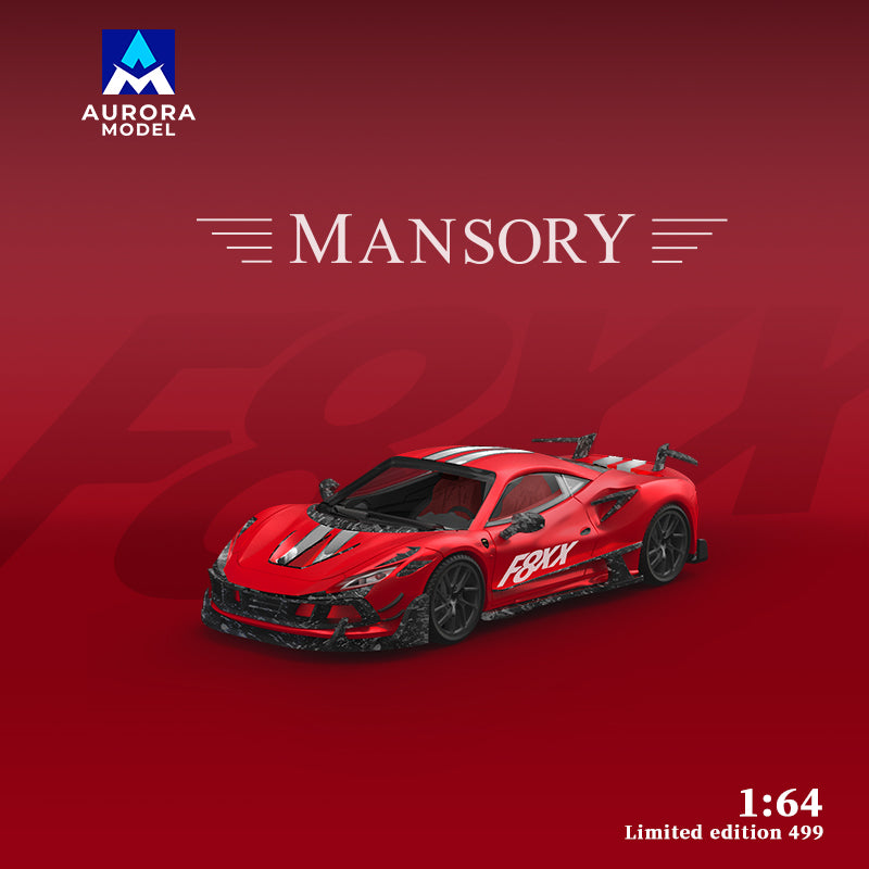 Aurora Model 1:64 Ferrari F8 F8XX Mansory Custom Red with Model Girl Figure