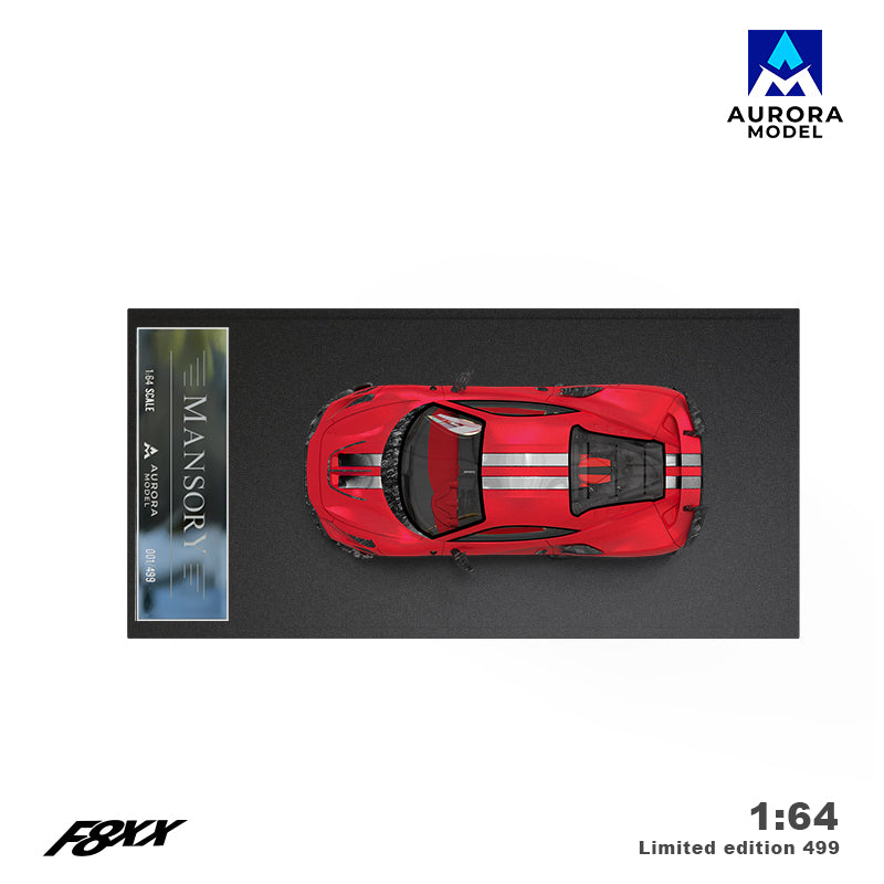 Aurora Model 1:64 Ferrari F8 F8XX Mansory Custom Red with Model Girl Figure