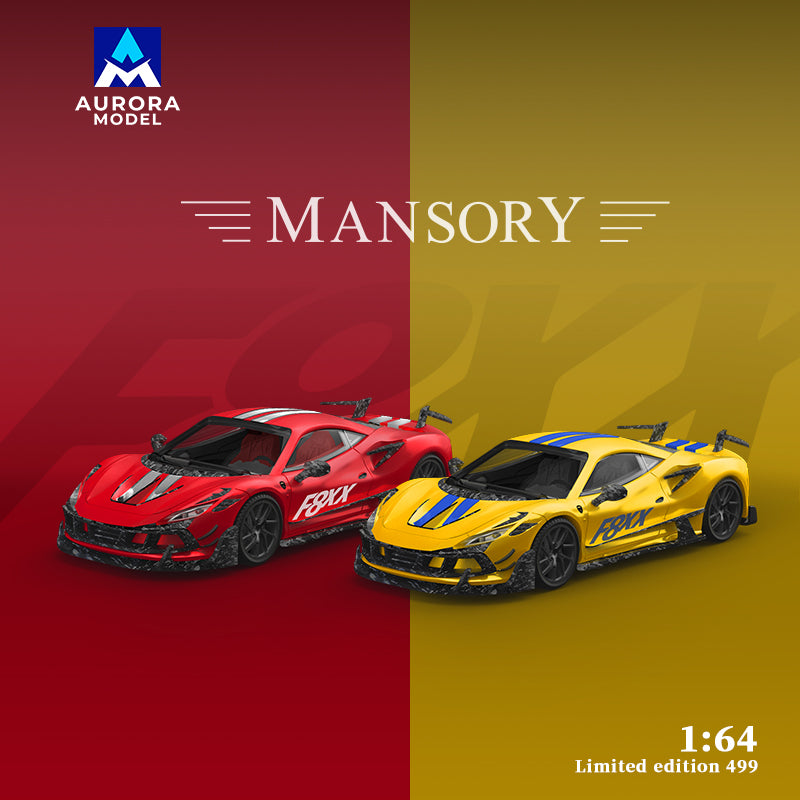 Aurora Model 1:64 Ferrari F8 F8XX Mansory Custom Red with Model Girl Figure