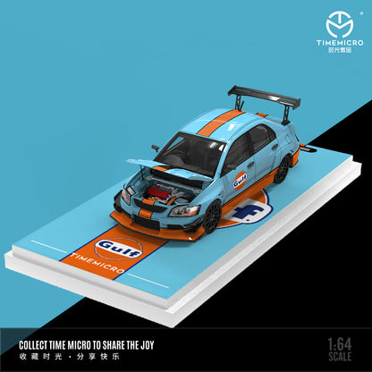 Time Micro 1/64 Mitsubishi Lancer Evolution IX Evo Openable Engine Hood Gulf Edition