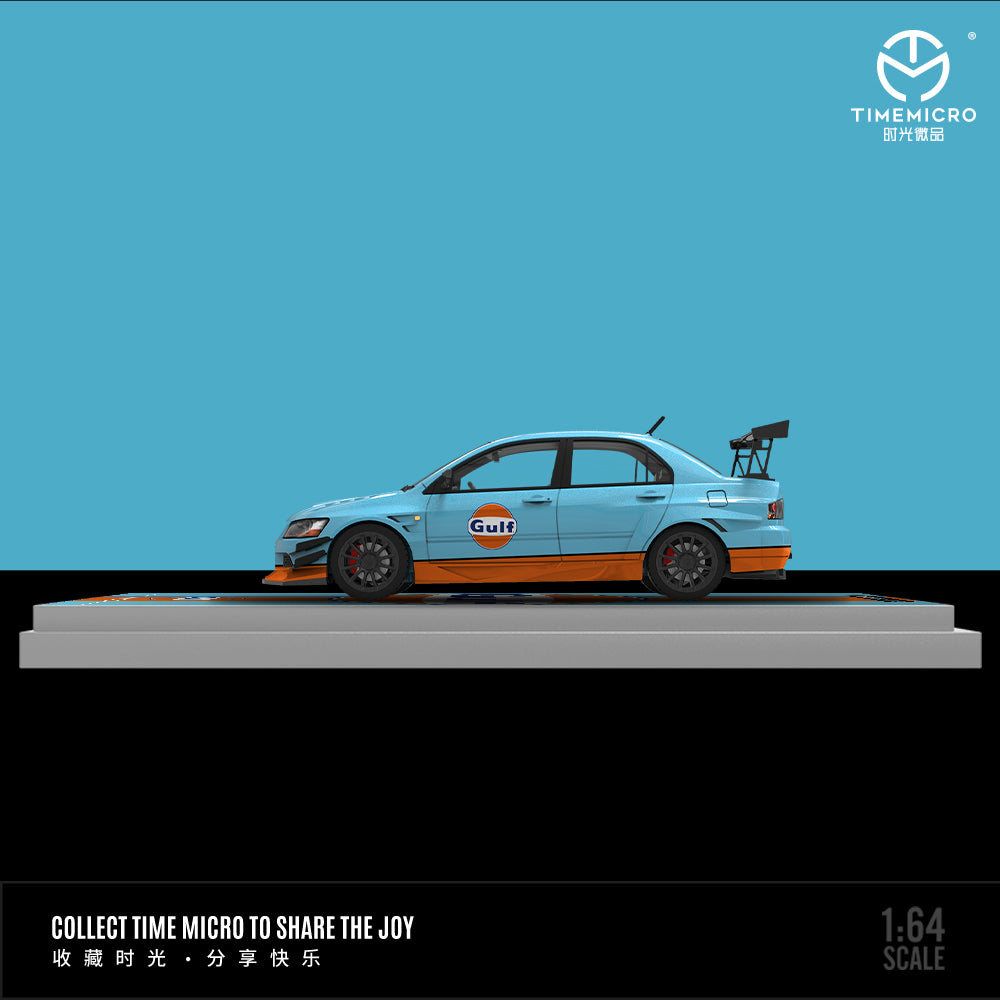 Time Micro 1/64 Mitsubishi Lancer Evolution IX Evo Openable Engine Hood Gulf Edition