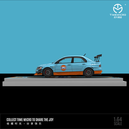 Time Micro 1/64 Mitsubishi Lancer Evolution IX Evo Openable Engine Hood Gulf Edition