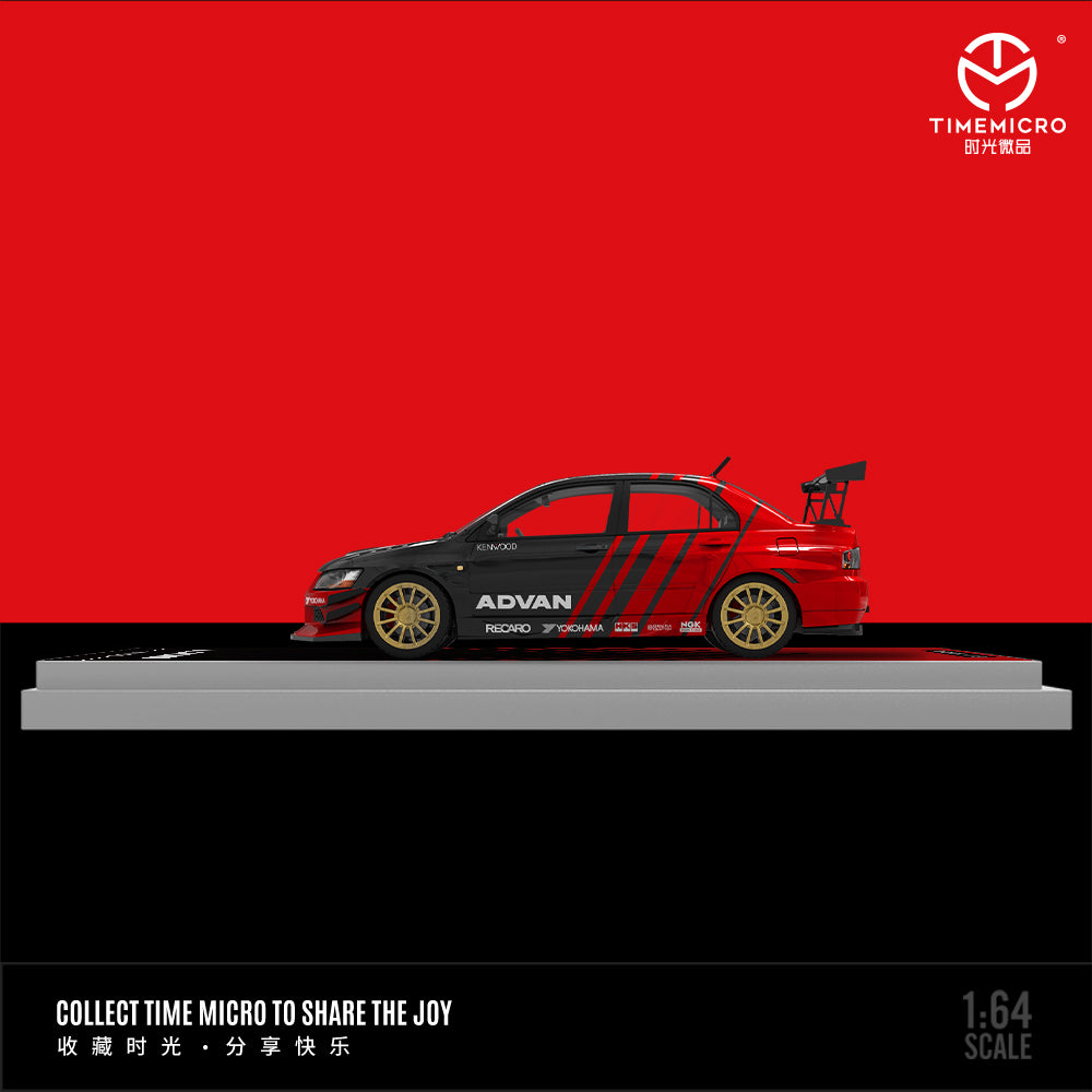 Time Micro 1/64 Mitsubishi Lancer Evolution IX Evo Openable Engine Hood ADVAN Edition