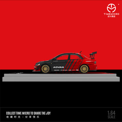 Time Micro 1/64 Mitsubishi Lancer Evolution IX Evo Openable Engine Hood ADVAN Edition