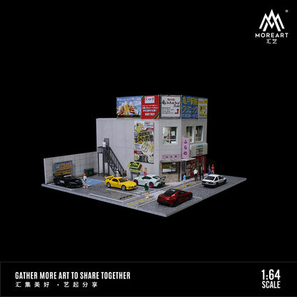 MoreArt 1:64 Japanese Commercial Building Scene LED Lighting Diorama