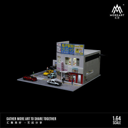 MoreArt 1:64 Japanese Commercial Building Scene LED Lighting Diorama