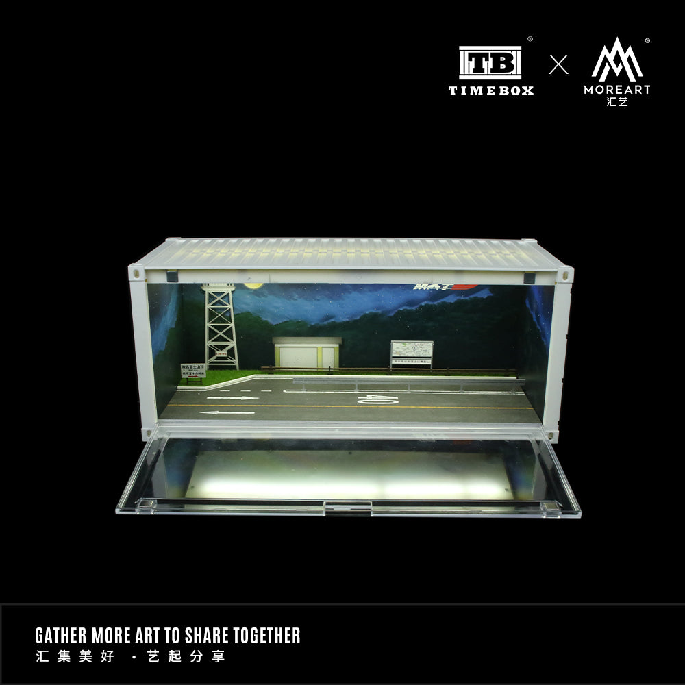 MoreArt x Time Box 1:64 Initial D Container Scenario LED Lighting Diorama Container - Version B