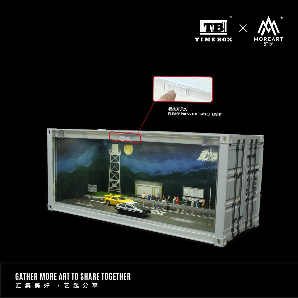 MoreArt x Time Box 1:64 Initial D Container Scenario LED Lighting Diorama Container - Version B
