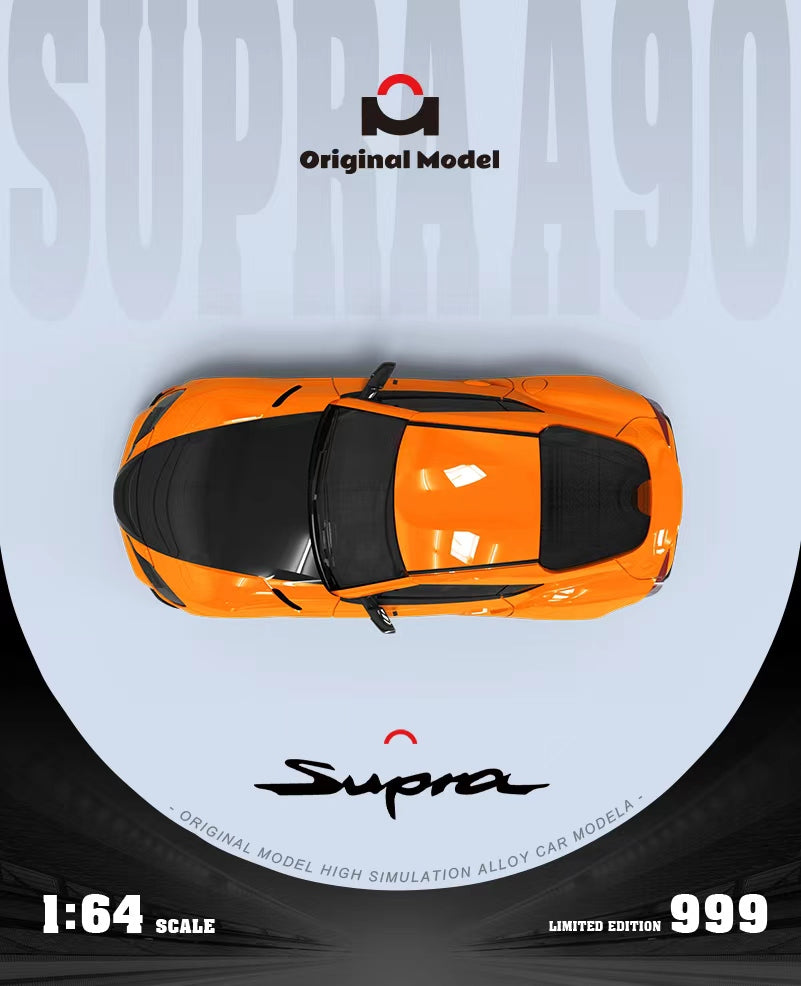 Original Model 1:64 Toyota Supra A90 Fast and Furious 9 Orange and Black
