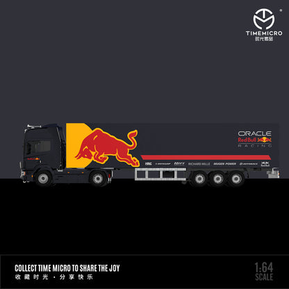 Time Micro 1:64 Scania Container Truck Red Bull Racing Edition + Subaru WRX STI + Volkswagen Beetle +2 Figures Full Set
