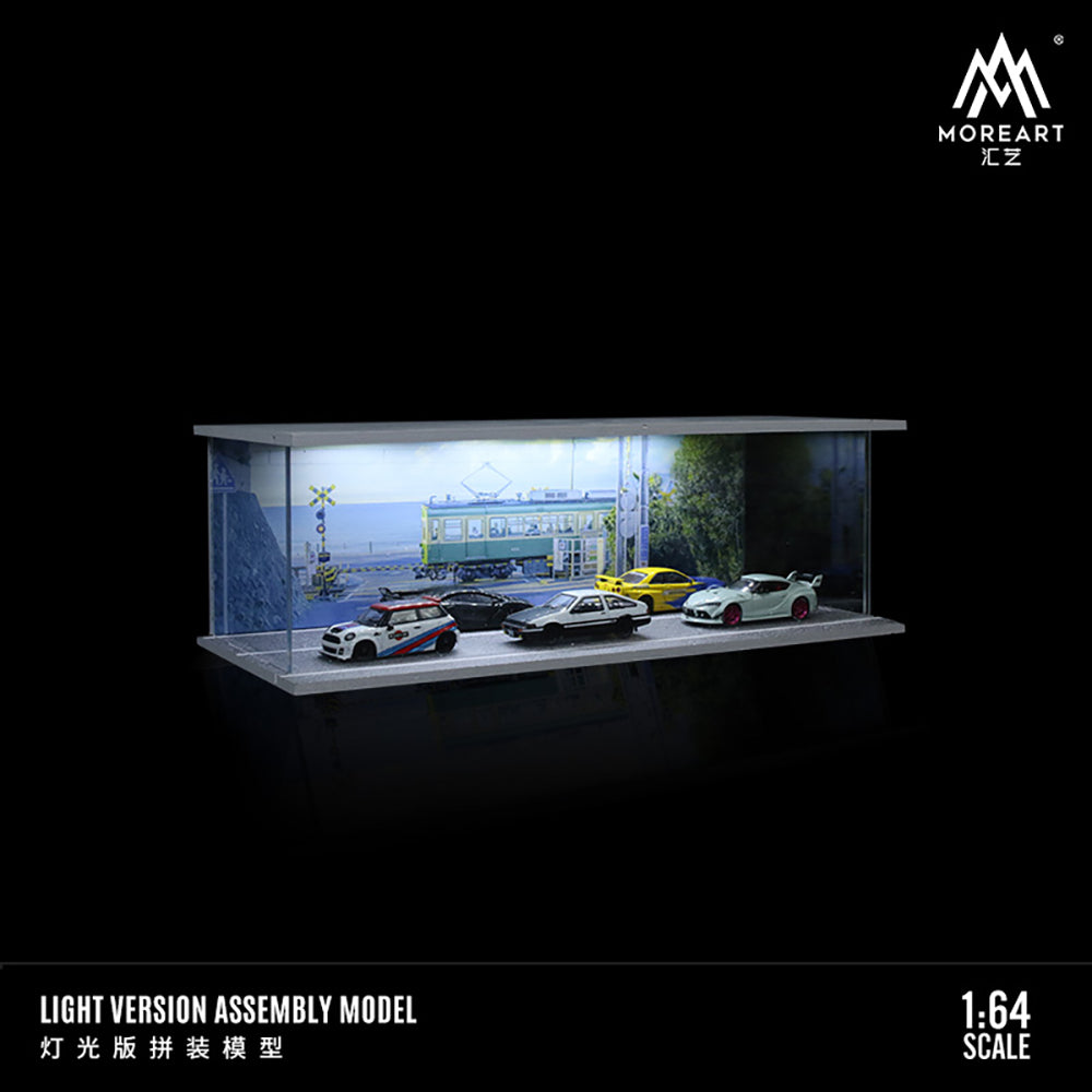 MoreArt 1:64 LED Light Version Assembled Model Scene Diorama Japan Kamakura Station