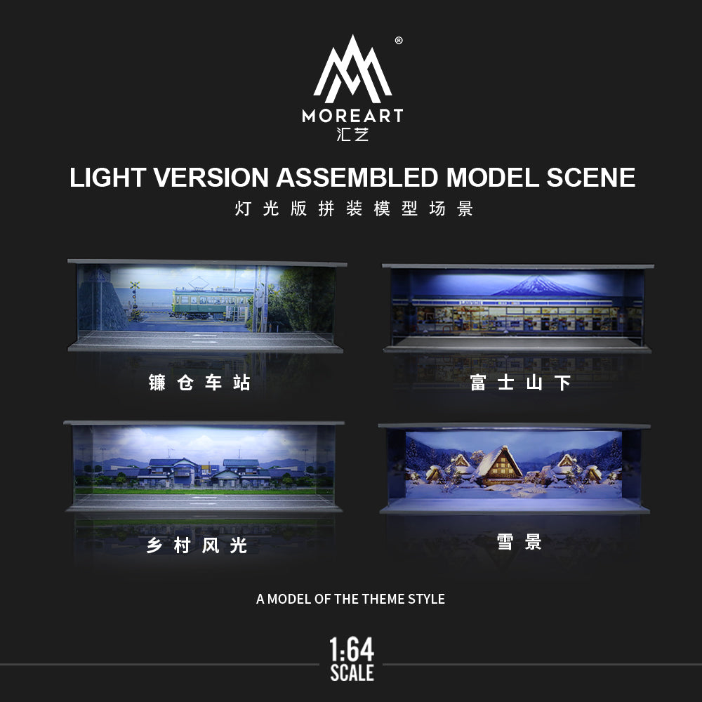 MoreArt 1:64 LED Light Version Assembled Model Scene Diorama Japan Country Side