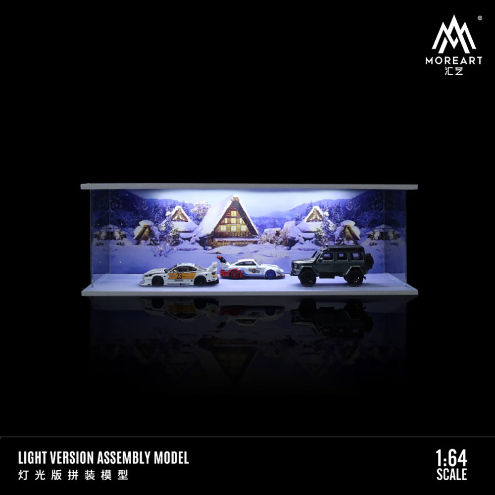 MoreArt 1:64 LED Light Version Assembled Model Scene Diorama Japan Snow Scene