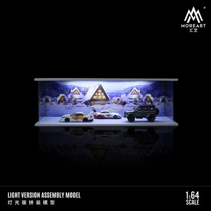 MoreArt 1:64 LED Light Version Assembled Model Scene Diorama Japan Snow Scene