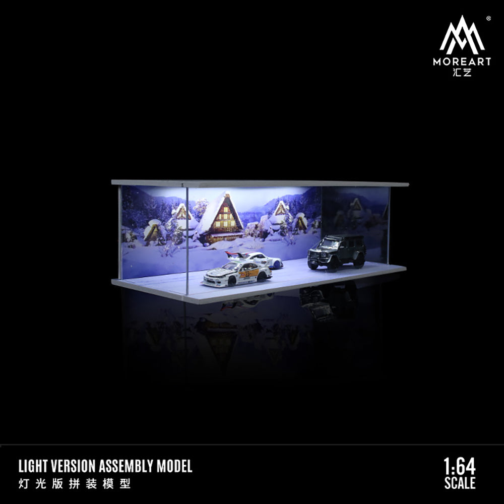 MoreArt 1:64 LED Light Version Assembled Model Scene Diorama Japan Snow Scene