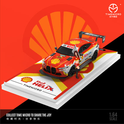 Time Micro 1/64 BMW M4 Shell Edition with Model Girl Figure