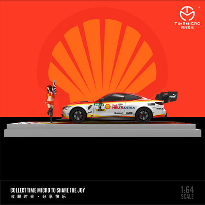 Time Micro 1/64 BMW M4 Shell Edition with Model Girl Figure