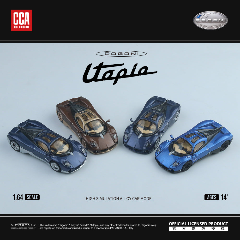 Modern Dream 1:64 Pagani Utopia Official Licensed Dark Blue and Silver