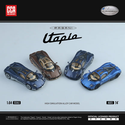 Modern Dream 1:64 Pagani Utopia Official Licensed Dark Blue and Silver