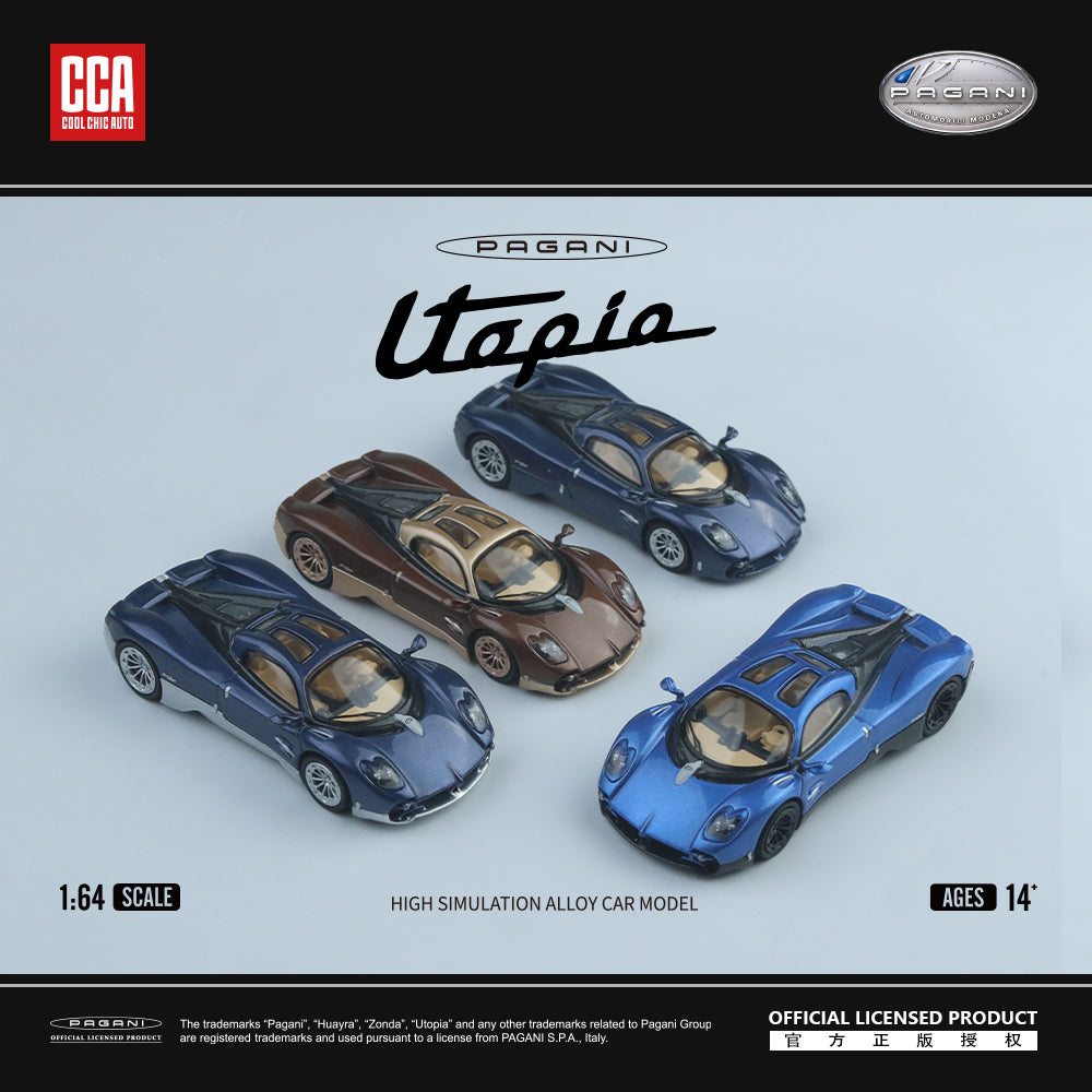 Modern Dream 1:64 Pagani Utopia Official Licensed Dark Blue and Silver