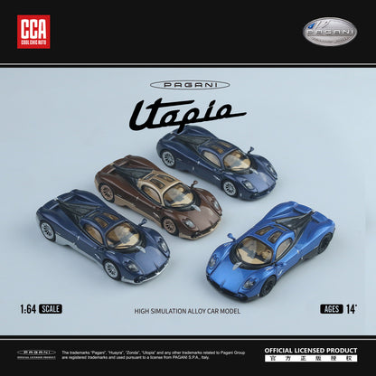 Modern Dream 1:64 Pagani Utopia Official Licensed Dark Blue and Silver