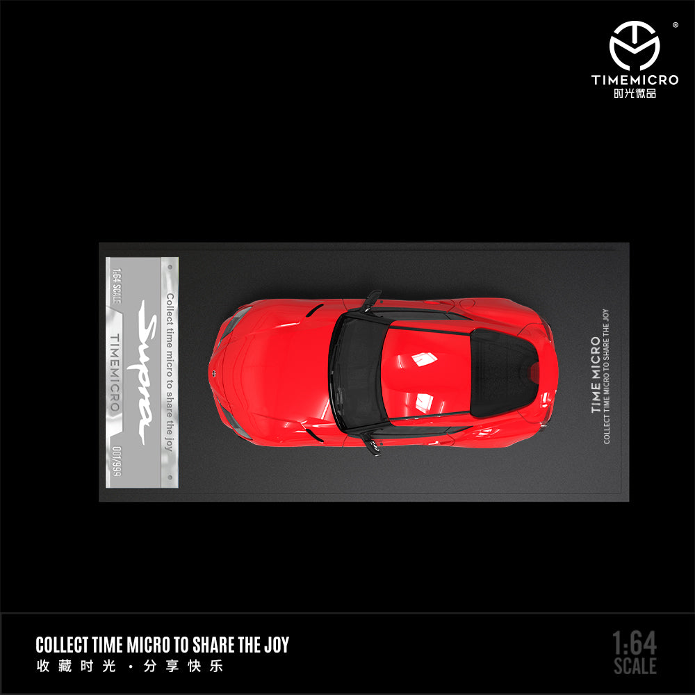 Time Micro 1:64 Toyota Supra A90 Red with Model Girl Figure