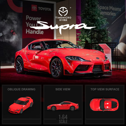 Time Micro 1:64 Toyota Supra A90 Red with Model Girl Figure