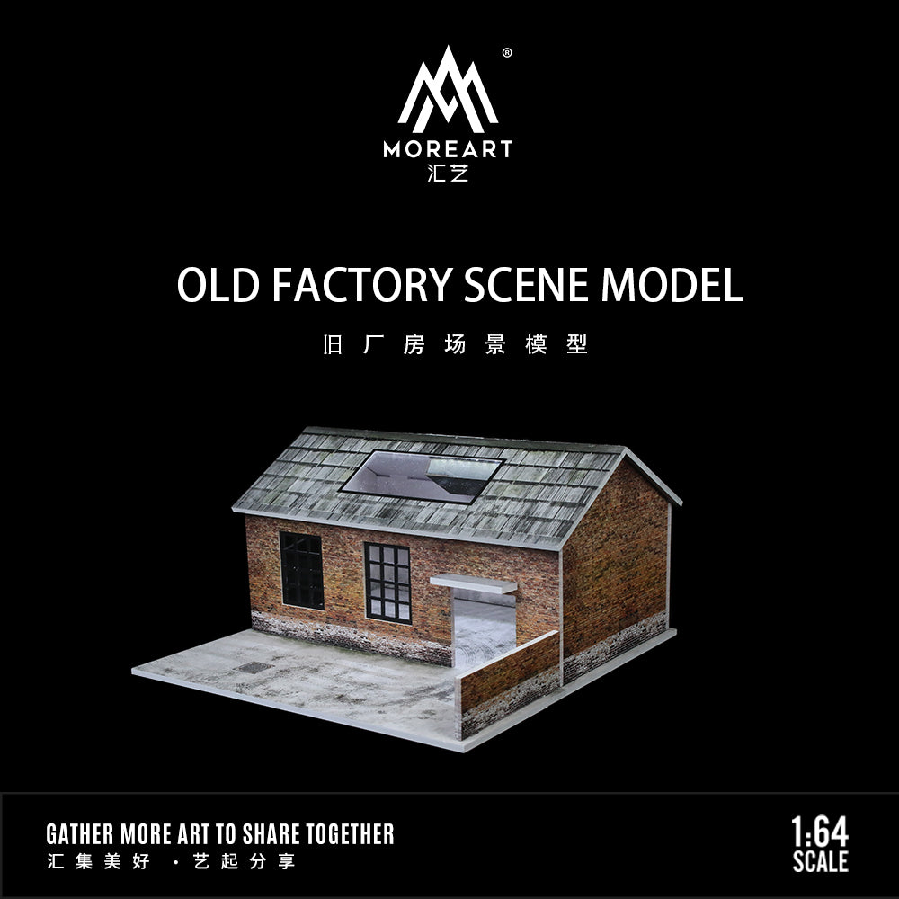 MoreArt 1:64 Old Factory Scene Model LED Light Diorama