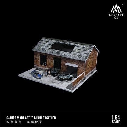 MoreArt 1:64 Old Factory Scene Model LED Light Diorama