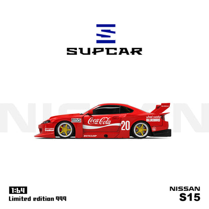 Supcar 1:64 Nissan Silvia S15 Coca Cola Edition Openable Engine Hood