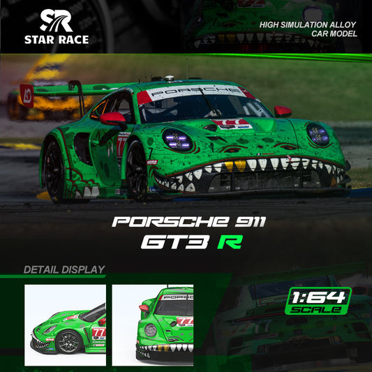 Star Race 1:64 Porsche 911 GT3 R Tyrannosaurus T-Rex Rexy Green #77